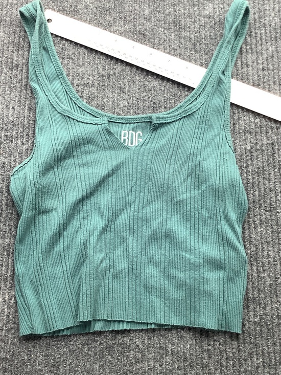 BDG Tops - BDG Cropped Ribbed Tank Top in Teal